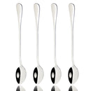 Axyaa 4-Piece Colorful Long Handle Spoon Set for Coffee, Tea, Desserts, and Juice