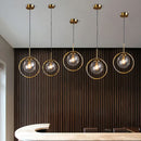 Axyaa Glass Ball Pendant Lights for Bar, Restaurant, Bedroom, and Modern Lighting