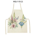 Tropical Jungle Print Kitchen Apron, Axyaa Plant Leaves Chef Bib for Kids Men Women