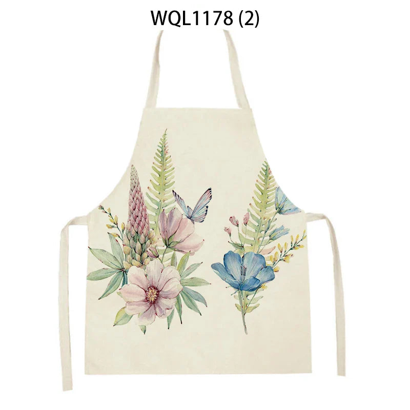 Tropical Jungle Print Kitchen Apron, Axyaa Plant Leaves Chef Bib for Kids Men Women