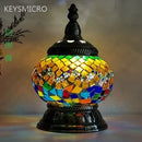 Axyaa Hand-inlaid Glass Mosaic Turkish Night Lamp for Bedroom Living Room