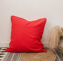 Axyaa Fringed Pillow Case Cotton Linen Cushion Cover in Various Colors & Sizes