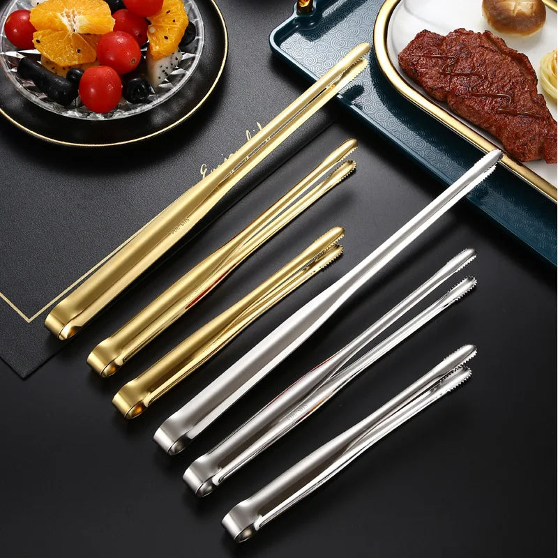 Axyaa Stainless Steel Food Clip Tongs - Premium Quality Utensil for Cooking and Grilling