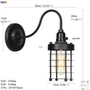 Axyaa Vintage Industrial Wall Light Sconce LED - White Antique Bedroom Stair Porch