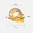 Axyaa Moon Glass Wall Lamp: Modern Bedroom LED Sconce, White/Black/Gold Interior Decoration