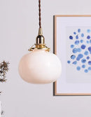 Axyaa Glass Ball Pendant Light | Nordic LED Bedroom Bathroom Lamp
