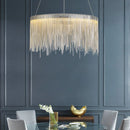 Axyaa Modern Nordic Circle Chandelier: Round Tassel Design for Stylish Home Lighting