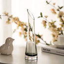 Axyaa Oblique Glass Vase for Flowers - Modern Desk Home Decor