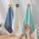 Axyaa Coral Velvet Hand Towel: Soft, Absorbent, Quick Dry Cleaning Cloth