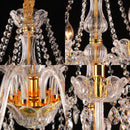 Modern Gold/Silver K9 Crystal Chandelier Light by Axyaa: Sleek Living Room & Bedroom Lighting