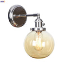 Axyaa Amber Glass Ball Wall Lights Modern LED Wall Lamp