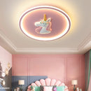 Axyaa Kids Animal Ceiling Lights with Remote Control in Blue Pink, 56W