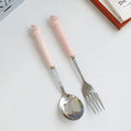 Axyaa Kids Bear Dragon Cutlery Set Stainless Steel Utensils