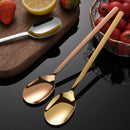 Axyaa Stainless Steel Long Coffee Spoon Set Vintage Tableware Teaspoons Dessert Ice Cream