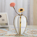 Axyaa Ceramic Pumpkin Petal Vase - Handmade Modern Flower Arrangement Home Decor