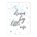 Axyaa Baby Bear Cloud Print Nursery Wall Art Kids Room Decor