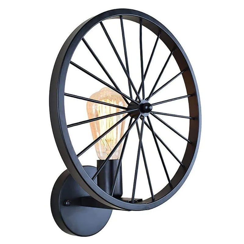 Axyaa Retro Loft Wheel Wall Sconce Industrial Lighting for Home Decor