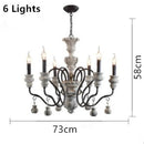 Axyaa Retro Resin LED Chandelier for Home Decor and Lighting