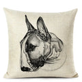 Colourful Bull Terrier & Dachshund 3D Cushion Cover for Home Sofa by Axyaa