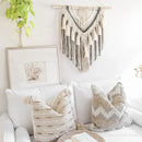 Axyaa Hand-Woven Macrame Wall Hanging - Bohemian Craft Decor, 55x65cm