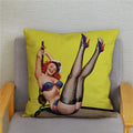 Axyaa European Sexy Women Polyester Cushion Cover 45x45cm - Chic Home Decor
