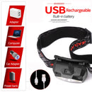 Axya Motion Sensor Headlamp USB Rechargeable Waterproof 8 Modes Head Torch
