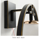 Axyaa Round Iron Glass Wall Lamp Sconce