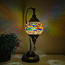 Axyaa Turkish Mosaic Table Lamp: Handcrafted Vintage Art Deco Glass Bedside Light