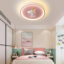 Axyaa Kids Animal Ceiling Lights with Remote Control in Blue Pink, 56W