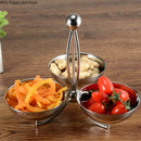 Axya Stainless Snack Tray Partition Dessert Fruit Plate Bar KTV Candy Rack