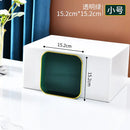 Axyaa Transparent Plastic Tray: Large Rectangle Pallet for Tea, Drink, Grocery Storage.