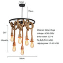 Axyaa Industrial Loft Chandelier Pendant Lamp for Living Room, Dining Room, Restaurant, Bar, Cafe