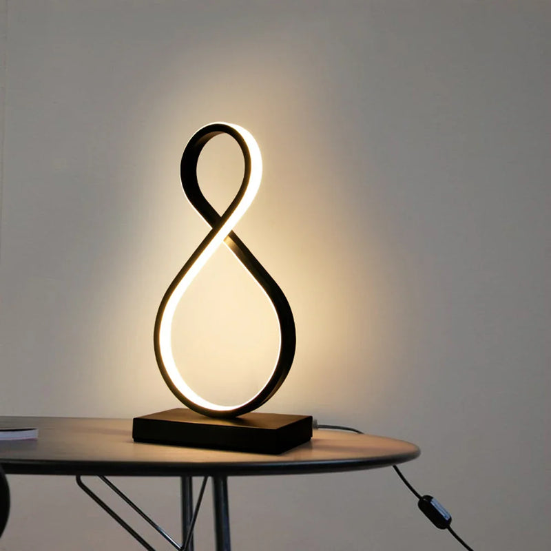 Axyaa Modern 15W LED Table Lamp with Remote Control - Nordic Desk Light for Bedroom and Study