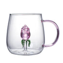 Axyaa 3D Animal Glass Mug: Fun Novelty Cup for Coffee, Tea, Milk - 400ml