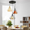 Axyaa Nordic Diamond Cage Pendant Chandelier for Modern Living Room & Kitchen Decor