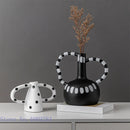 Axyaa Ceramic Wave Point Vase Home Decor Ornament