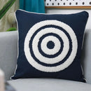 Axyaa Navy Blue Moroccan Embroidered Cushion Cover 45x45cm