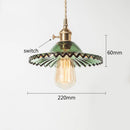 Axyaa Glass Pendant Light with Switch, Braided Wire