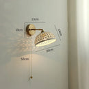 Axyaa Copper LED Glass Wall Sconce Nordic Modern Light