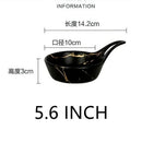 Axya Small Black Ceramic Plate Bowl Set for Kitchen Tableware and Seasoning Dish