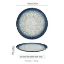 Axyaa Ceramic Breakfast Plate Set for Home Kitchen, Sushi, Steak, and Dinner Settings