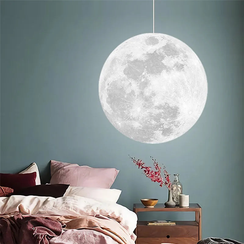 Axya Nordic Moon LED Pendant Lamp for Modern Industrial Home Decor