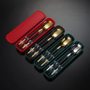 Axyaa Stainless Steel Cutlery Set with Box - Travel Friendly Utensils