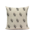 Axyaa Bee Pattern Linen Cushion Cover - Nordic Decorative Throw Pillow Case