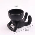 Axyaa Ceramic Little Man Statue Flower Pot Vase Home Decor Craft
