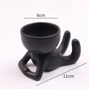 Axyaa Ceramic Little Man Statue Flower Pot Vase Home Decor Craft