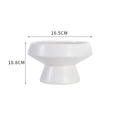 Axyaa White Ceramic Round Flower Pot Vase for Home Decor and Hydroponic Arrangements