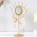 Axyaa Evil Eye Table Mirror: Gold Boho Makeup Mirror for Living Room and Bedroom