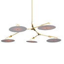 Axyaa Molecular UFO Gold Chandelier, Modern Nordic Designer Lighting for Home Decor