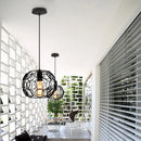 Axyaa Industrial Iron Pendant Lights - Modern Metal Cage E27 LED Hanging Lamp for Home and Restaurant